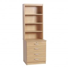 Four Drawer Chest With Bookcase