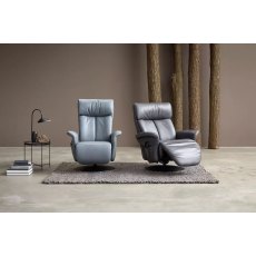 Sinatra Small Manual Relax Armchair with Gas Sprung Back and Stainless Steel Base
