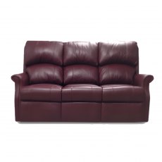 Regent Leather 3 Seater Manual Reclining Sofa