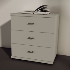 Cairns Bedside Cabinet, with slate handles, 3 drawers