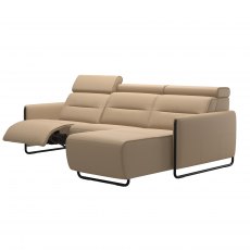 Stressless Emily, Steel Arms 2 seater with Longseat and Powered Reclining (Right)