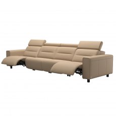 Stressless Emily, Wide Arms 4 seater with Dual Powered Reclining