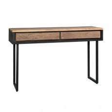 Sleeper Wood/Black Iron - 2 Drawer Console Side Table
