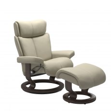 Stressless Magic Classic Medium Chair with Footstool