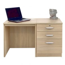 Desk with 3 Drawer Unit/Filing Cabinet