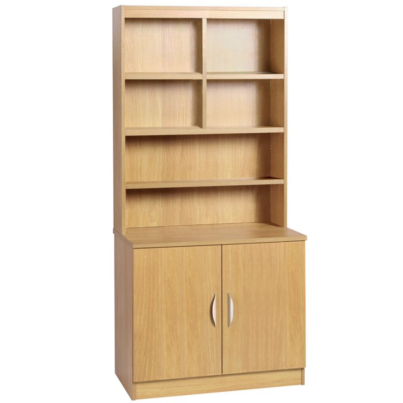 Lukehurst Home Office Desk Height Cupboard 850mm Wide With Bookcase