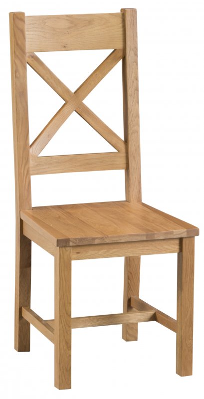 Kettle Padstow Cross Back Chair Wooden Seat