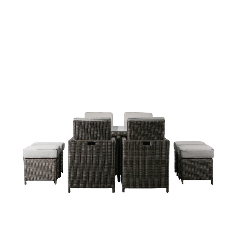 Interiors By Kathryn Lucca 8 Seater Cube Dining Set Grey