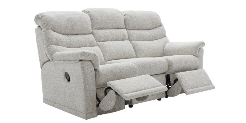 G Plan Upholstery G Plan Malvern 3 Seater Double Manual Recliner Sofa (2 Cushions)