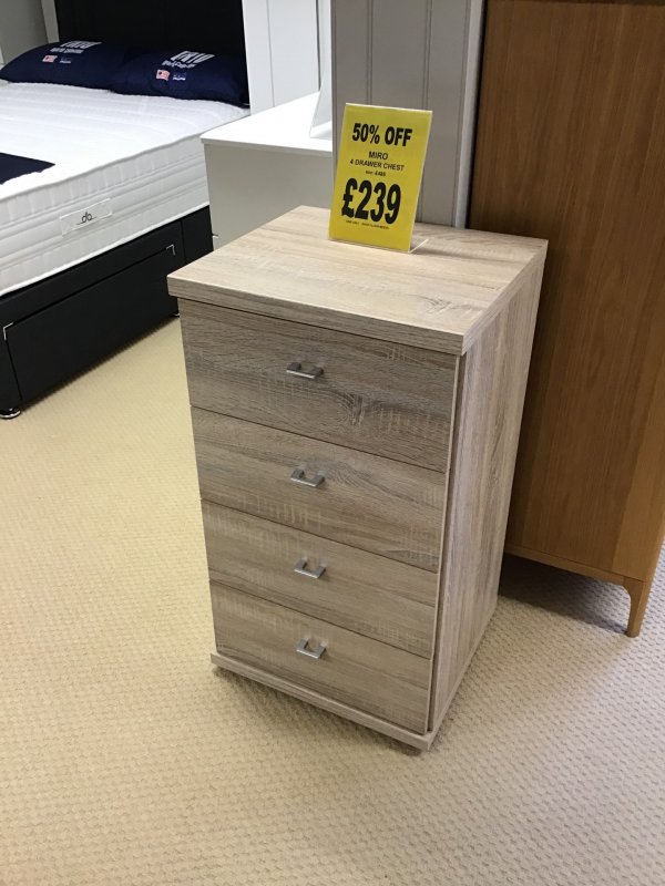 CLEARANCE PRODUCTS Miro 4 Drawer Chest
