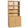 Lukehurst Home Office Desk Height Cupboard 850mm Wide With Bookcase