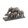 Lukehurst Accessories Antique Bronze Parade Of Elephants Sculpture