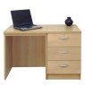 Lukehurst Home Office Desk with 3 Drawer Unit