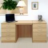 Lukehurst Home Office Desk with 4 Drawer & 3 Drawer Unit / Filing Cabinet