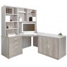 Lukehurst Home Office Corner Desk, Cupboard & Drawer Unit with Bookcases