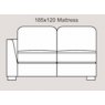 California Left Hand Facing 155cm Wide Seater Sofa Bed