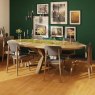 Vintage Company Tambour Grey Oiled Barkington 1800 Oval Dining Table