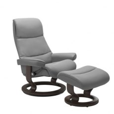 Stressless View Classic Medium Chair with Footstool