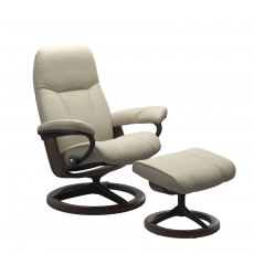 Stressless Consul Signature Medium Chair with Footstool