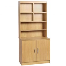 Desk Height Cupboard 850mm Wide With Bookcase