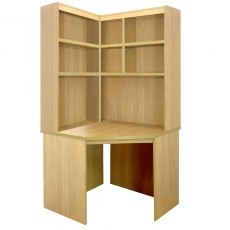 Corner Desk With Double Bookcase