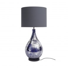Blue & Silver Table Lamp E27