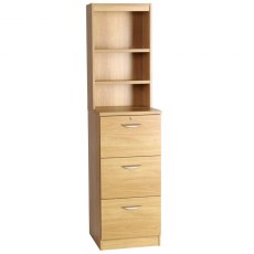 Three Drawer Filing Cabinet With Bookcase