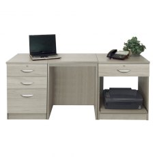 Desk with Printer/Scanner Drawer Unit & 3 Drawer Unit/Filing Cabinet