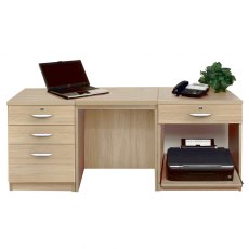 Desk with Printer / Scanner Drawer Unit & 3 Drawer Unit / Filing Cabinet