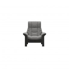 Stressless Quick Ship Windsor Armchair - Paloma Silver Grey with Grey Wood