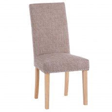 Studded Dining Chair with Tweed Fabric (KD)