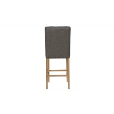 Button back stool with studs - Dark Grey