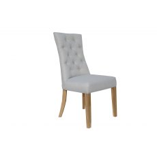Curved Button Back Chair- Natural