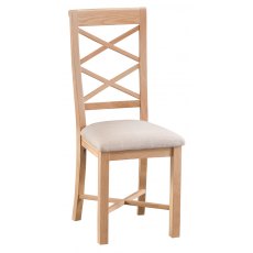 Fjord Double Cross Back Chair with Fabric Seat