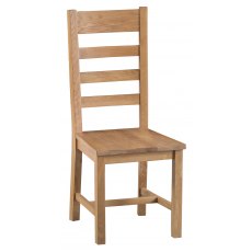Padstow Ladder Back Chair Wooden Seat