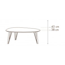 Montreal 120cm Coffee Table 38cm High