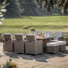 Lucca 10 Seater Cube Dining Set Natural