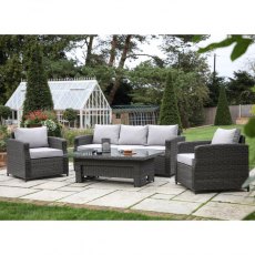 Tosca Lounge Dining Set with Riser Table Grey