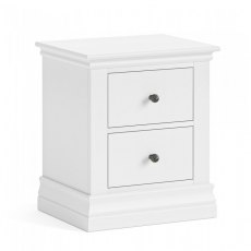 Chantilly White 2 Drawer Bedside