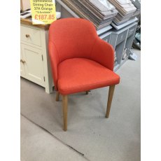 Upholstered Orange Dining Chair