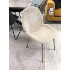 Percy Dining Chair in Oatmeal Velvet