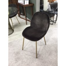 Percy Dining Chair in Chocolate Brown Velvet