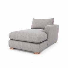 City Right Hand Facing Arm Chaise Unit with Fibre Interior