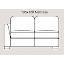 California Left Hand Facing 155cm Wide Seater Sofa Bed