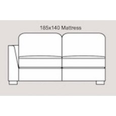 California Left Hand Facing 175cm Wide Seater Sofa Bed