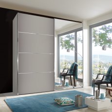 Miami Plus 2 Door Wardrobe (1 panelled door, 1 mirrored door right), 150cm