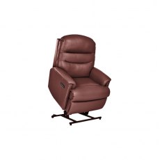 Pembroke Leather Petite Single Motor Rise and Recline Armchair