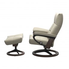 Stressless David Small Signature Chair with Footstool