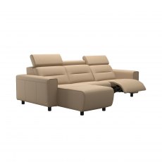 Stressless Emily, Wide Arms 2 seater with Longseat and Powered Reclining (Right)