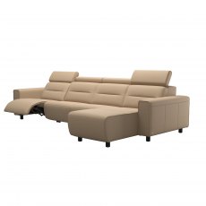 Stressless Emily, Wide Arms 3 seater with Longseat and Powered Reclining (Left)